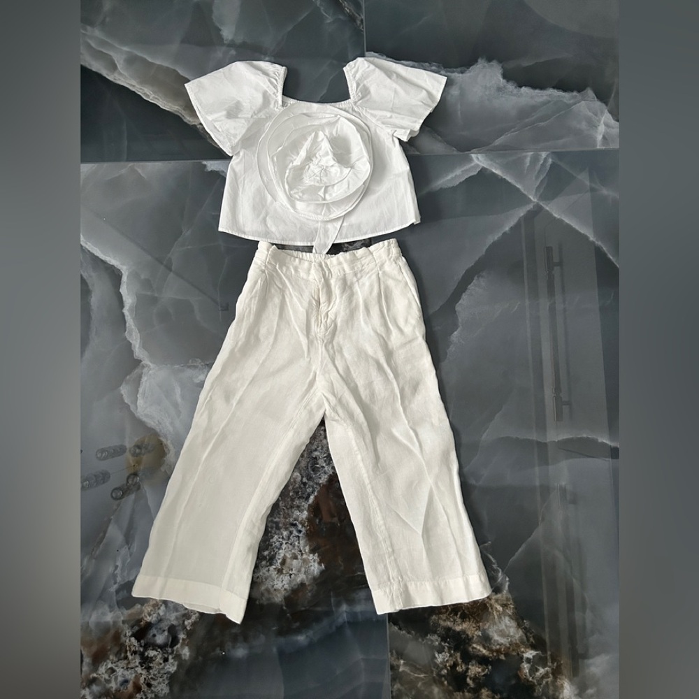 Zara Kids White Casual Bottoms